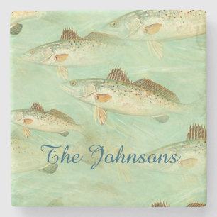 Dessous-de-verre En Pierre Motif de poisson basse