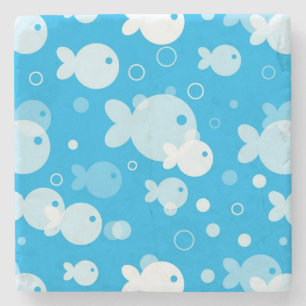 Dessous-de-verre En Pierre motif de poissons