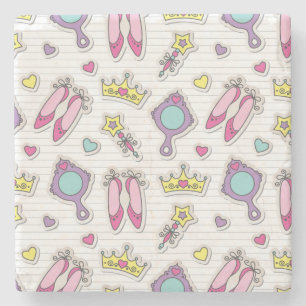 Dessous-de-verre En Pierre motif de princesse de papillon