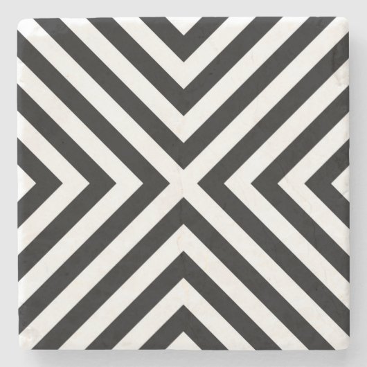 Dessous-de-verre En Pierre Motif de rayures (Devant)