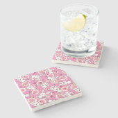 Dessous-de-verre En Pierre motif de rose de kawaii (Côté)