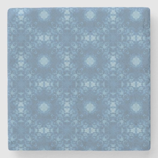Dessous-de-verre En Pierre Motif de signature bleu (Devant)