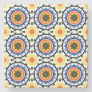 Dessous-de-verre En Pierre Motif de Suzani