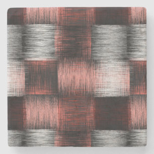 Dessous-de-verre En Pierre Motif de tableau de bord noir et rouge cool