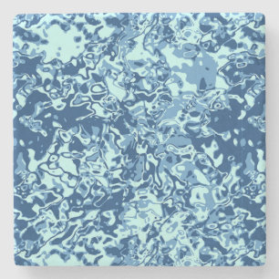 Dessous-de-verre En Pierre Motif d'eau no 1 Black BG