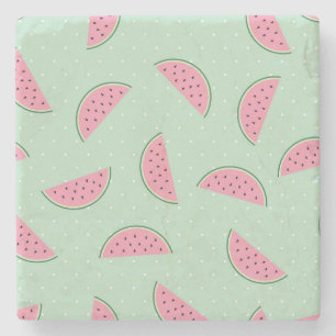 Dessous-de-verre En Pierre Motif d'éclaboussure de peinture de fruit tropica