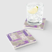 Dessous-de-verre En Pierre Motif d'édredon de bébé (Côté)