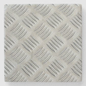 Dessous-de-verre En Pierre Motif diamant en plaque d'aluminium (Devant)