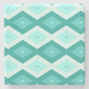 Dessous-de-verre En Pierre Motif diamant turquoise