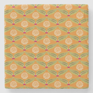 Dessous-de-verre En Pierre Motif d'illustration traditionnel indien.
