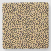 Dessous-de-verre En Pierre Motif Empreinte de léopard (Devant)