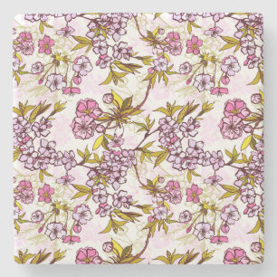 Dessous-de-verre En Pierre Motif en fleurs de cerisiers