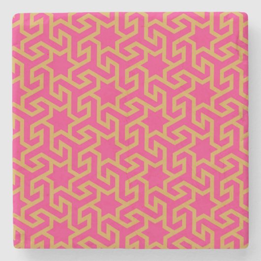 Dessous-de-verre En Pierre Motif en forme d'étoile arabe (Devant)