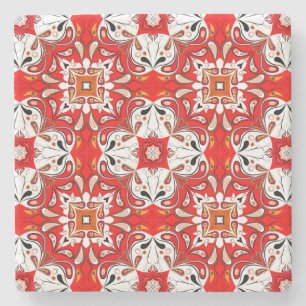 Dessous-de-verre En Pierre Motif en mosaïque de céramique portugaise