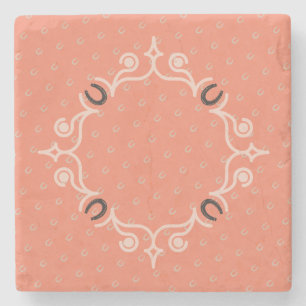 Dessous-de-verre En Pierre Motif équestre Lucky Horseshoe