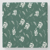 Dessous-de-verre En Pierre motif feuille (Devant)