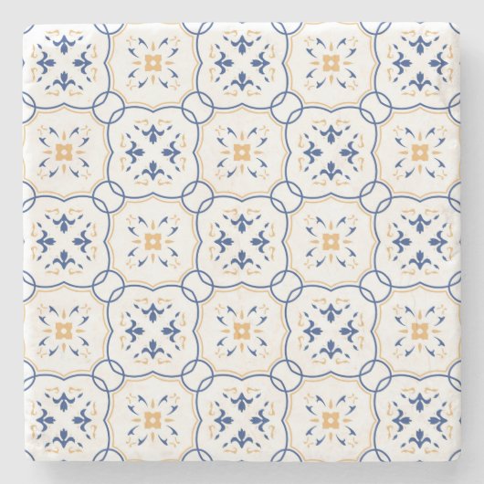 Dessous-de-verre En Pierre Motif floral 2 (Devant)