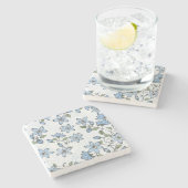 Dessous-de-verre En Pierre Motif floral 2 2 (Côté)