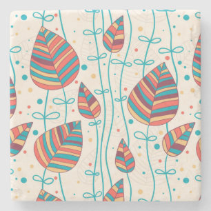 Dessous-de-verre En Pierre Motif floral 5 2