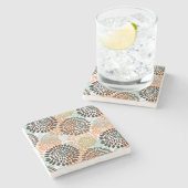 Dessous-de-verre En Pierre Motif floral 8 (Côté)