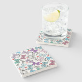 Dessous-de-verre En Pierre Motif floral de Valentine (Côté)