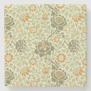 Dessous-de-verre En Pierre Motif floral de William Morris Grafton Sage Green