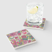 Dessous-de-verre En Pierre Motif floral lumineux (Côté)