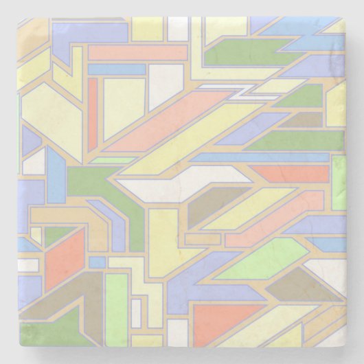 Dessous-de-verre En Pierre Motif géométrique 3 (Devant)