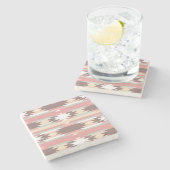 Dessous-de-verre En Pierre Motif géométrique dans le style aztèque 2 (Côté)