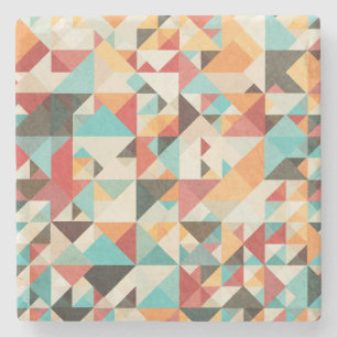 Dessous-de-verre En Pierre Motif géométrique d'Earthtone
