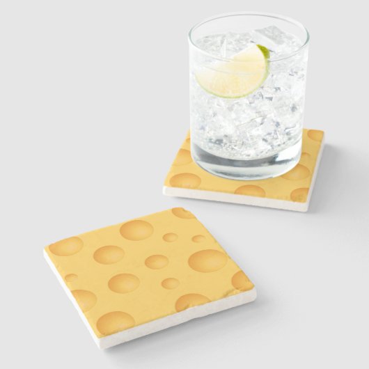 Dessous-de-verre En Pierre Motif jaune de fromage (Côté)