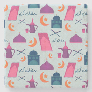 Dessous-de-verre En Pierre Motif Joyeux Ramadan