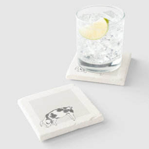 Dessous-de-verre En Pierre Motif minimaliste de Cottagecore vintage représent