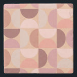Dessous-de-verre En Pierre Motif moderne du milieu du siècle Peach Fuzz<br><div class="desc">Motif moderne du milieu du siècle - formes géométriques abstraites - motif minimaliste dans le fuzz de pêche - tons de terre neutres.</div>