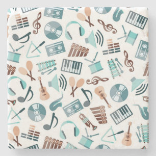 Dessous-de-verre En Pierre Motif musical