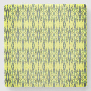 Dessous-de-verre En Pierre Motif noir et jaune
