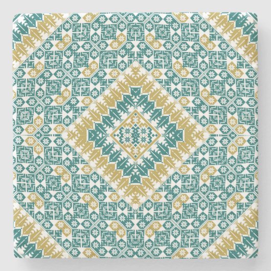 Dessous-de-verre En Pierre Motif palestinien Broderie Design imprimé (Devant)