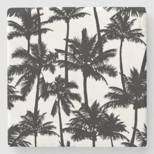 Dessous-de-verre En Pierre Motif Palm Tree