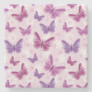 Dessous-de-verre En Pierre motif papillon 2