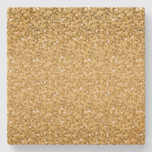 Dessous-de-verre En Pierre Motif Parties scintillant or (Devant)