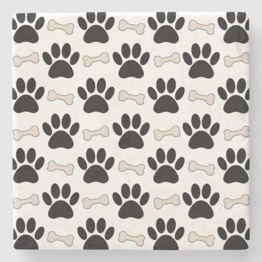 Dessous-de-verre En Pierre Motif Pâtes Et Os (Devant)