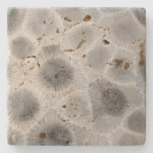 Dessous-de-verre En Pierre Motif Petoskey Stone (Devant)