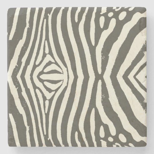 Dessous-de-verre En Pierre Motif Poster de animal Zebra Stripe (Devant)