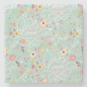 Dessous-de-verre En Pierre Motif romantique lumineux moderne (Devant)