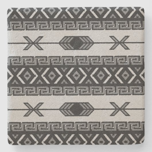 Dessous-de-verre En Pierre Motif Rustique sud-ouest aztèque (Devant)