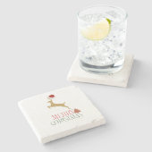 Dessous-de-verre En Pierre Motif scandinave de Noël chic (Côté)