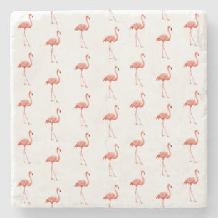 Dessous-de-verre En Pierre Motif simple de Flamant rose rose