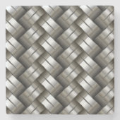 Dessous-de-verre En Pierre Motif tissé en métal (Devant)