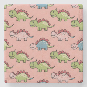 Dessous-de-verre En Pierre Motif transparent de dinosaure mignon