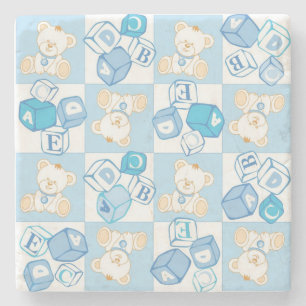 Dessous-de-verre En Pierre Motif vérifié d'ours de nounours